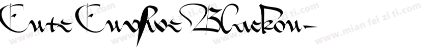 Cute Cursive Blackou字体转换